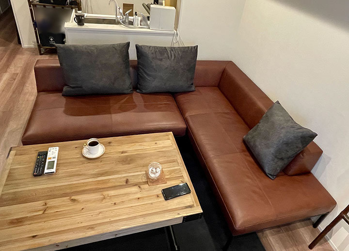狭い部屋に憧れのカウチセット_HILL(ヒル)_ダークブラウン