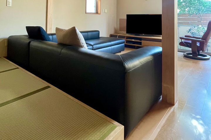 LIMA(リマ)和風建築に合うコーナ本革ソファ